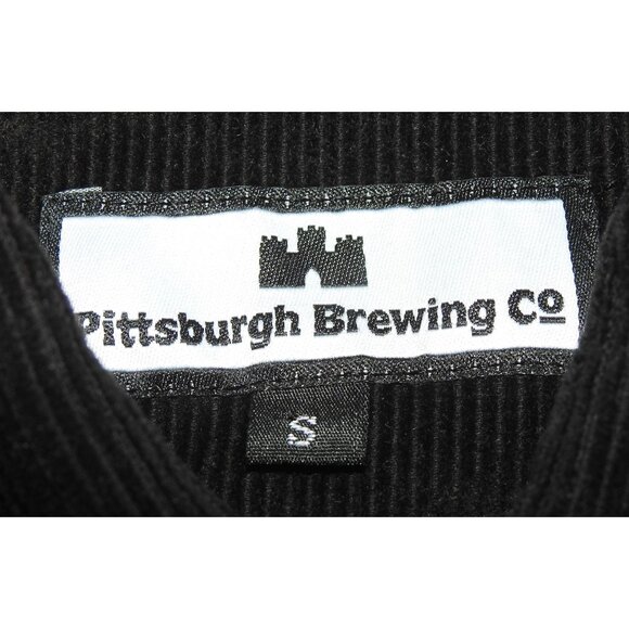 PIttsburgh Brewing Company Black w/ Flannel Corduroy Button Up Shirt Men's Small - Picture 3 of 6